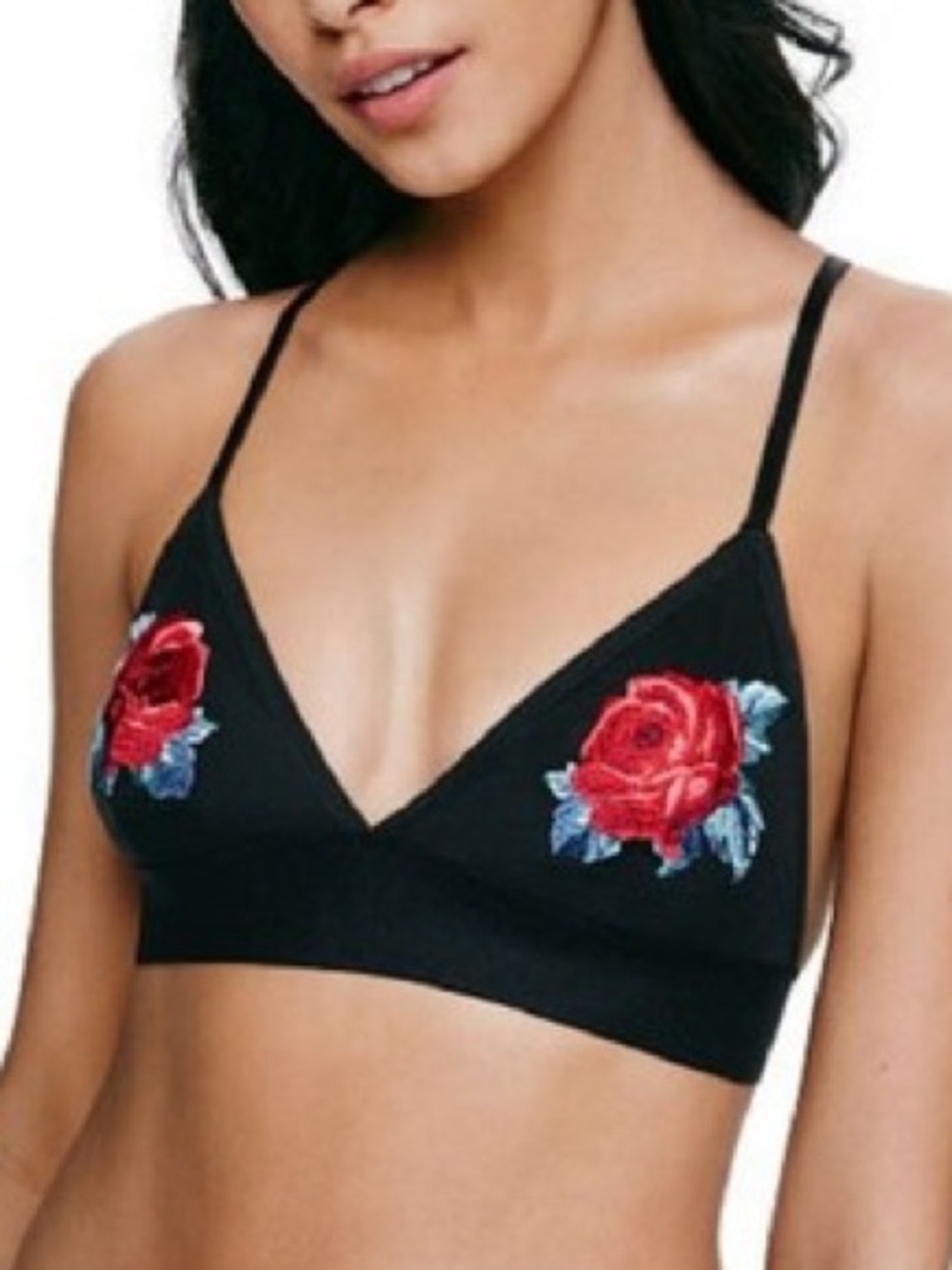 PINK Victorias Secret Red Rose Bralette Size Medium